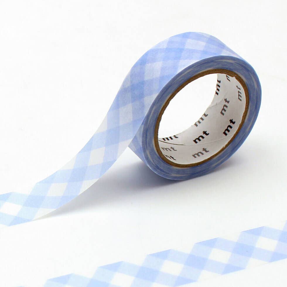 MT Washi Tape: Thick Checkered Pastel Ultramarine