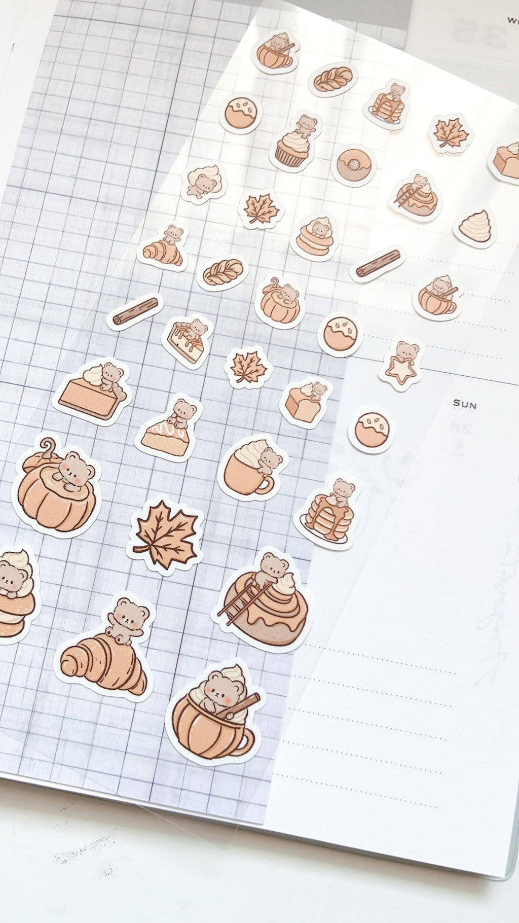 Pumpkin Spice Kuma Sticker Sheet | Kuboandlucy