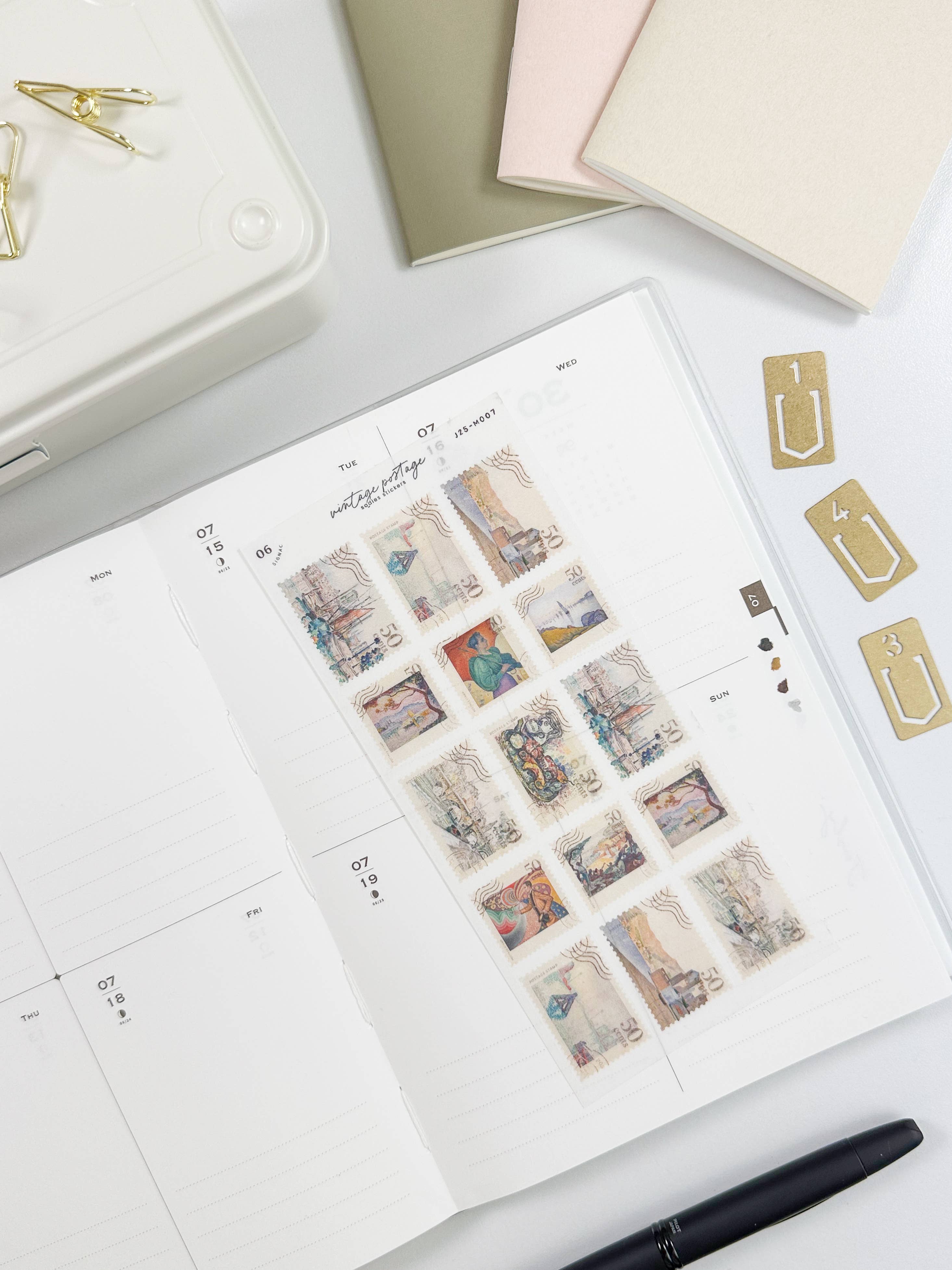 Signac Vintage Postage • Journal Sticker Sheet