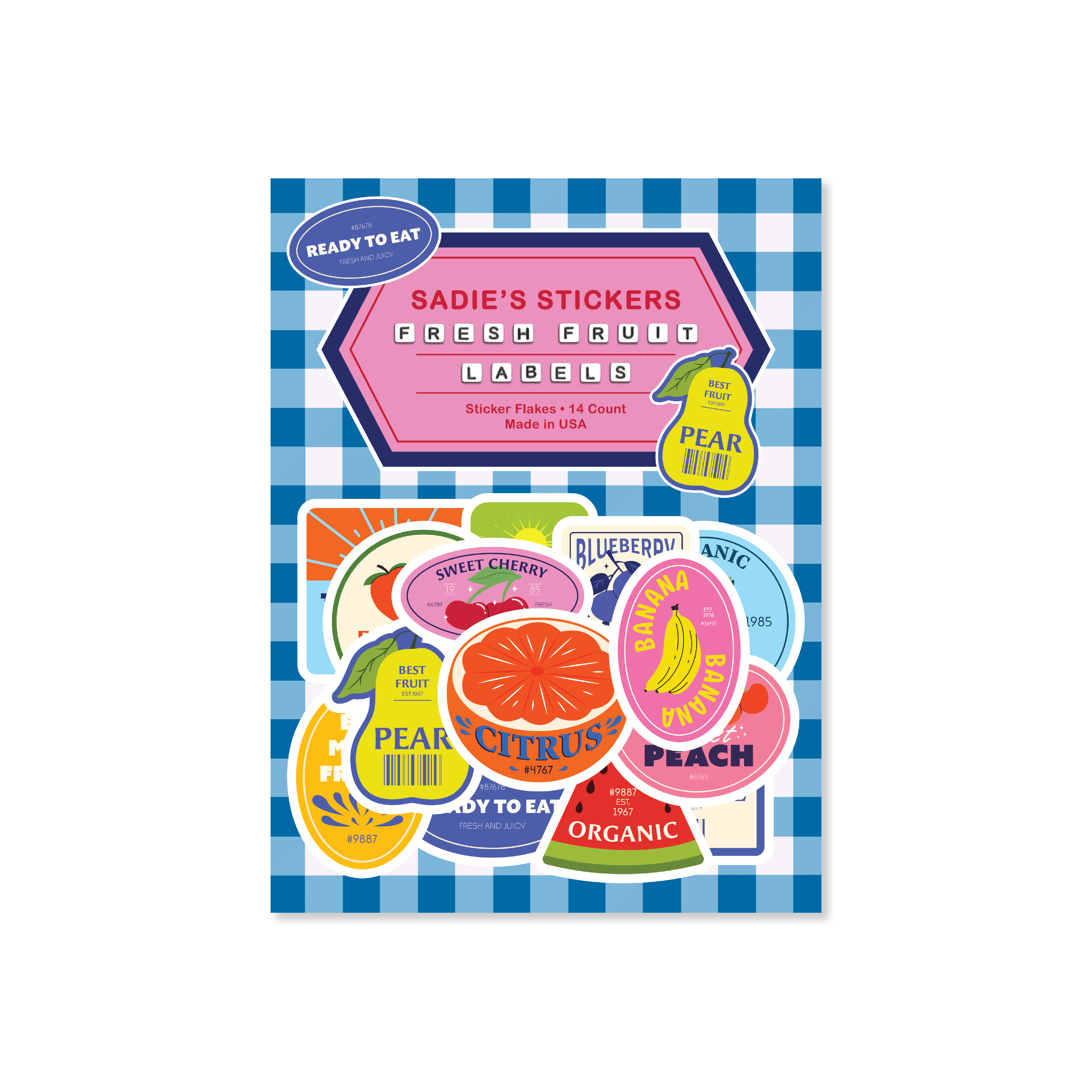 Fresh Fruit Labels Sticker Flakes