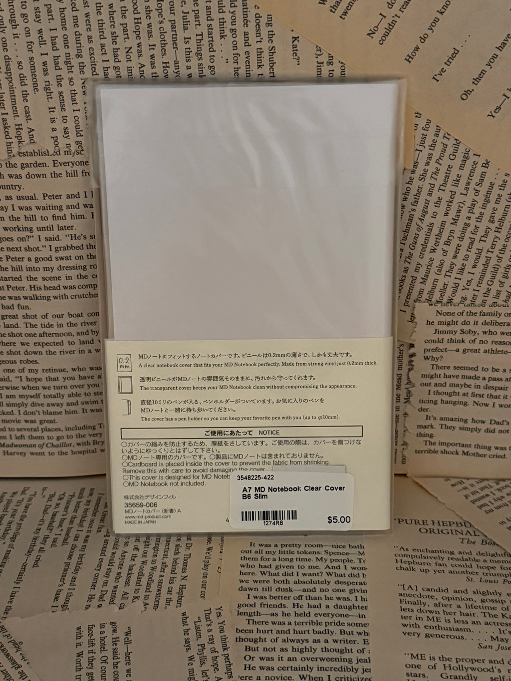 MD Notebook Clear Cover B6 Slim