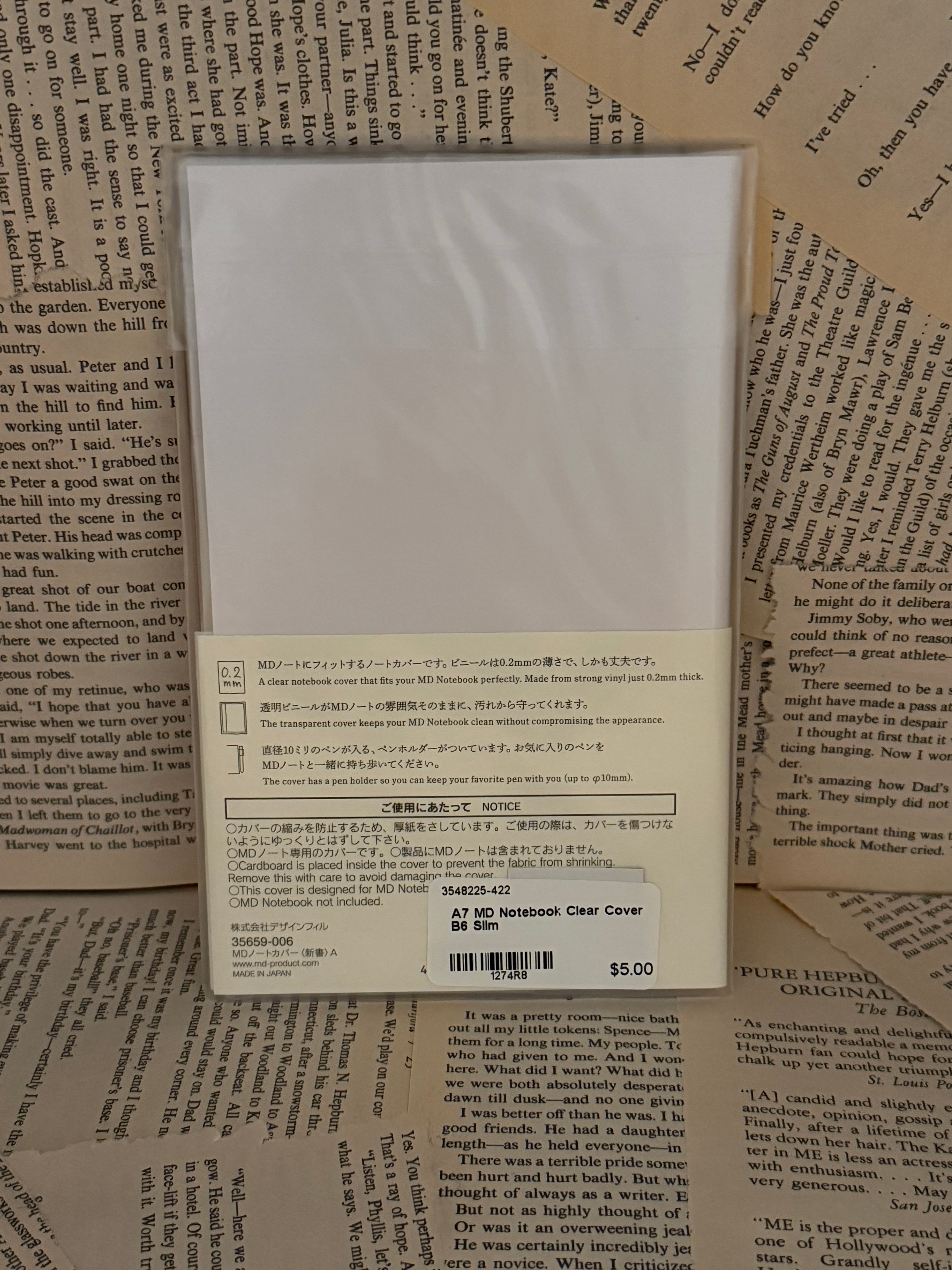 MD Notebook Clear Cover B6 Slim