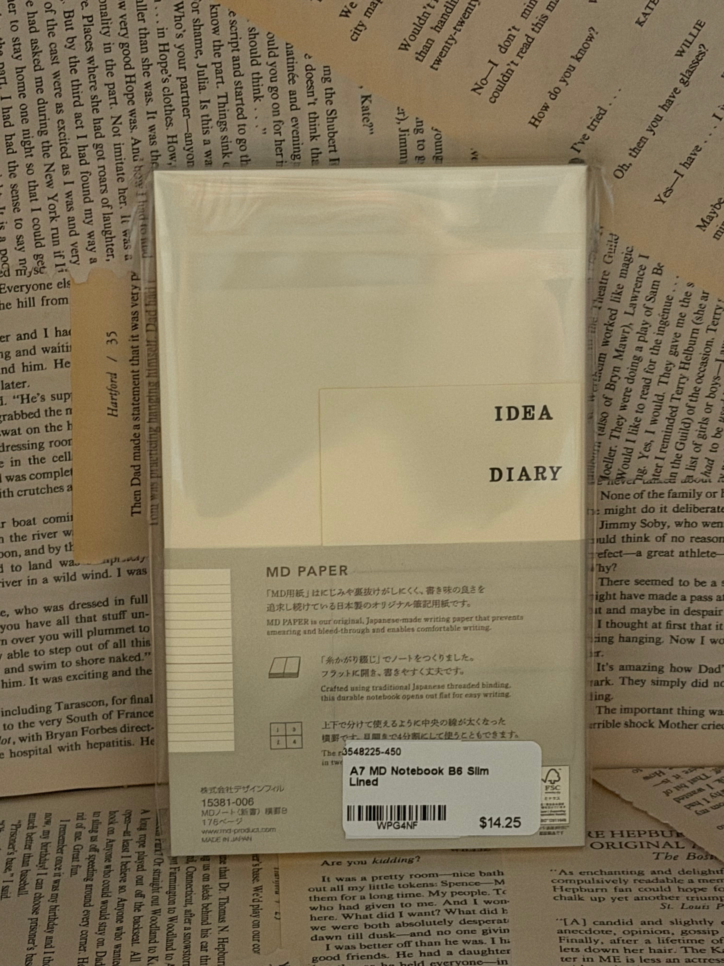 MD Notebook B6 Slim Lined