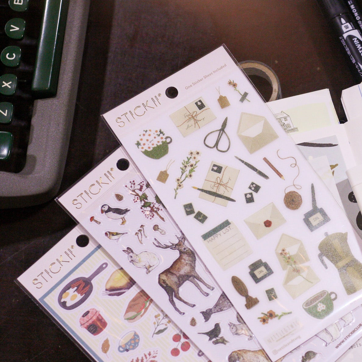 Three sticker sheets 