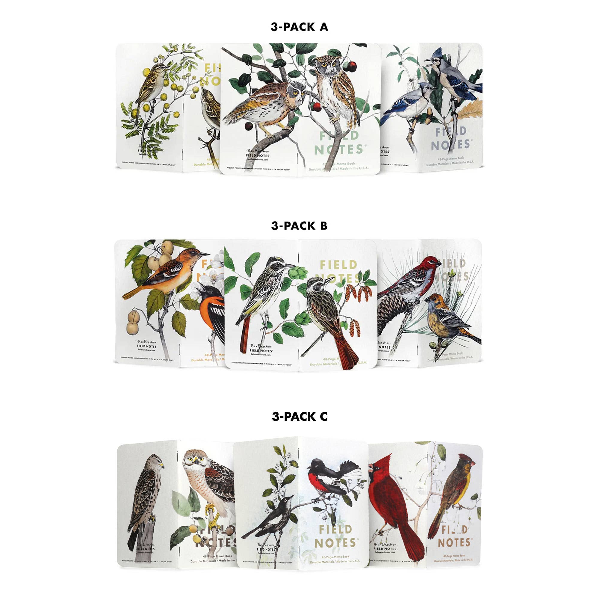 Field Notes Birds and Trees of North America Ruled Notebooks