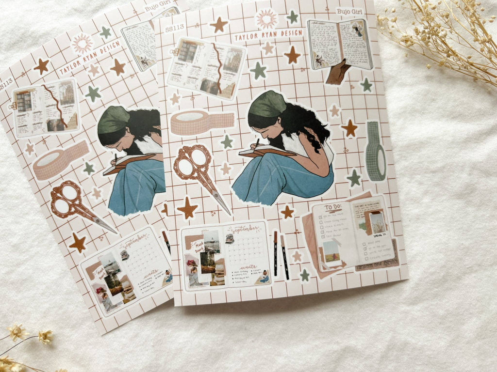 Bujo Girl Sticker Sheet | Taylor Ryan Designs