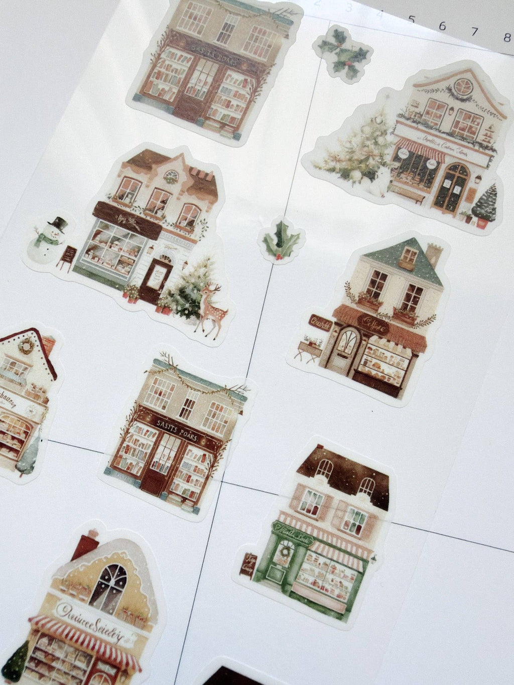 Christmas Village Sticker Sheet | Kuboandlucy