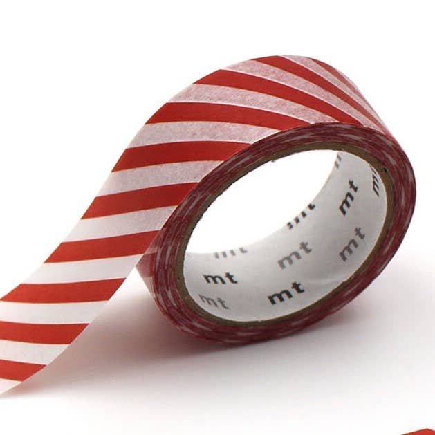 MT Washi Tape: Stripe Deep Red