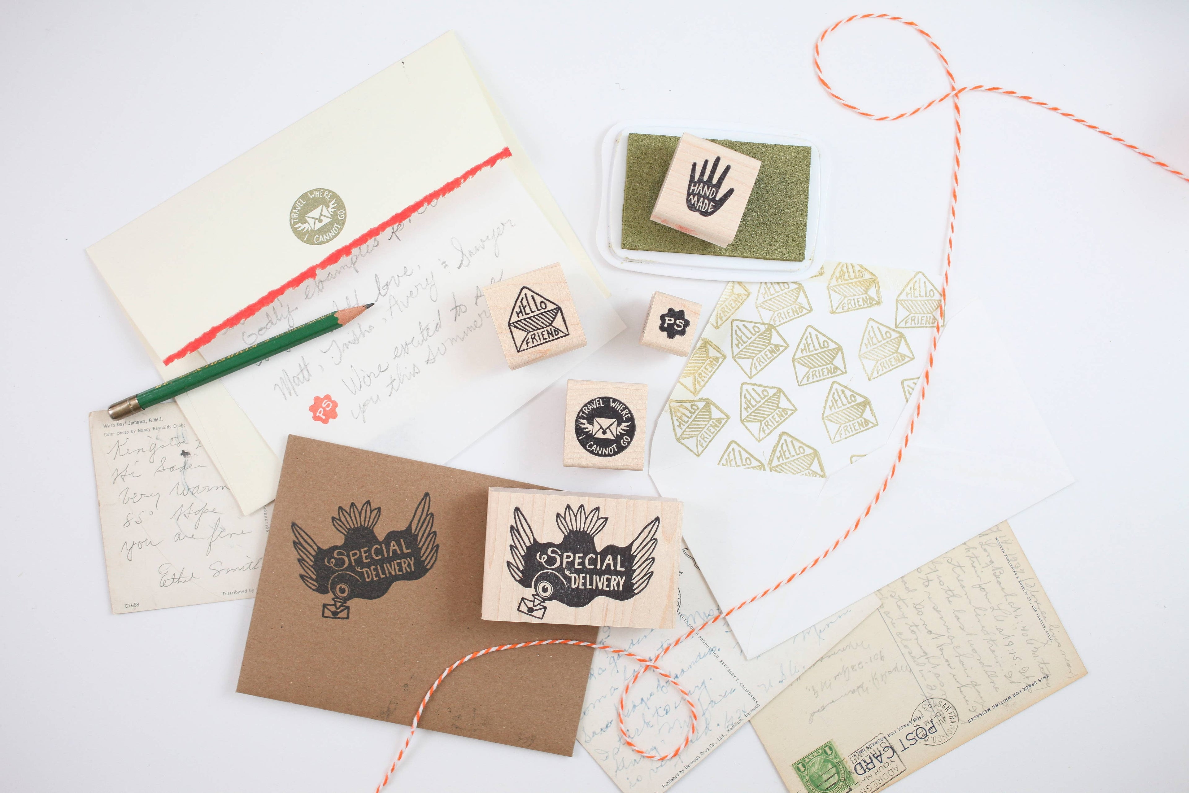 Special Delivery Pigeon Rubber Stamp