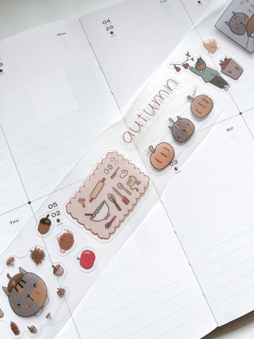 All Four Seasons Kiss Cut P.E.T Tape | Kuboandlucy x Dana Ate Oatmeal