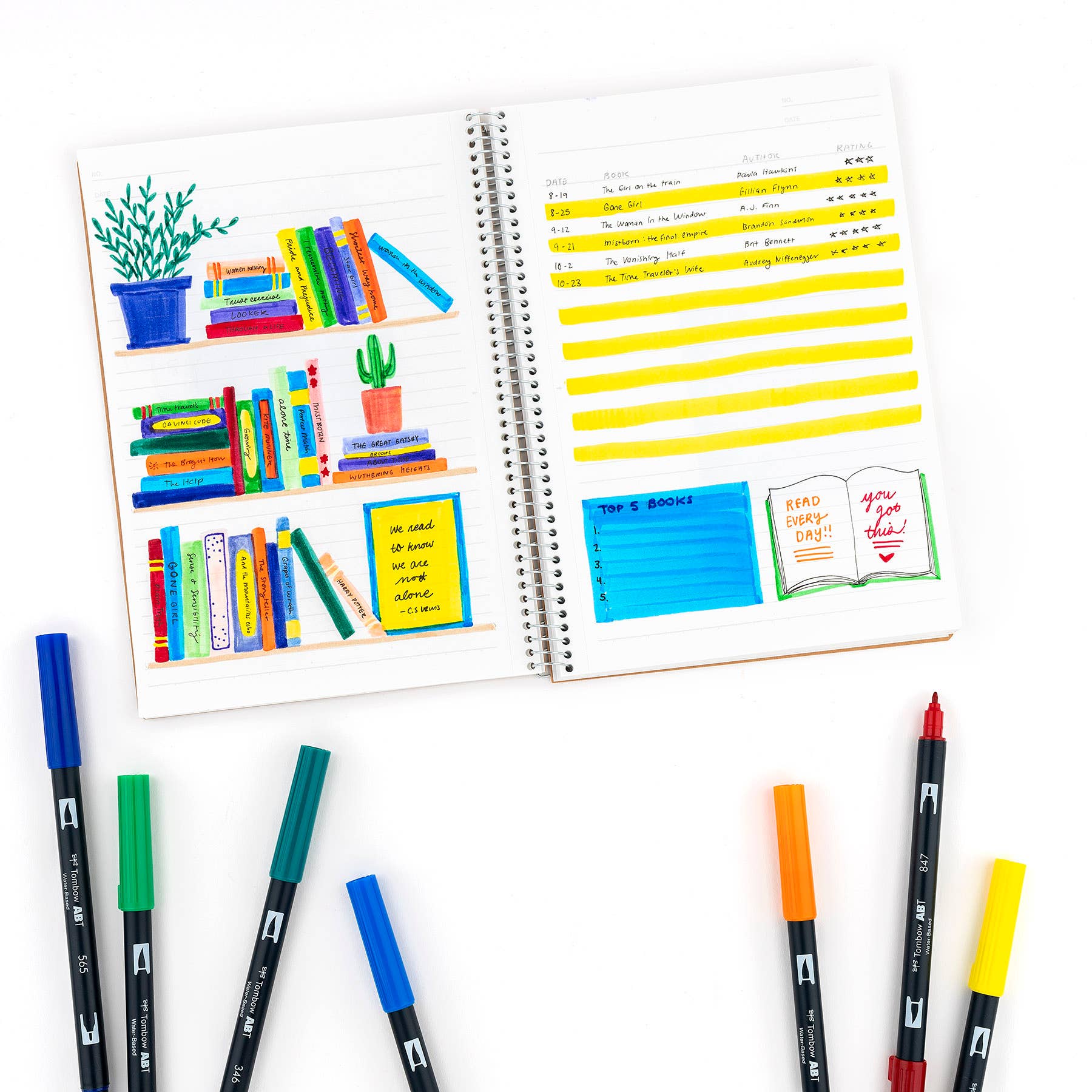 TombowDual Brush Pen Art Markers: Primary - 10-Pack