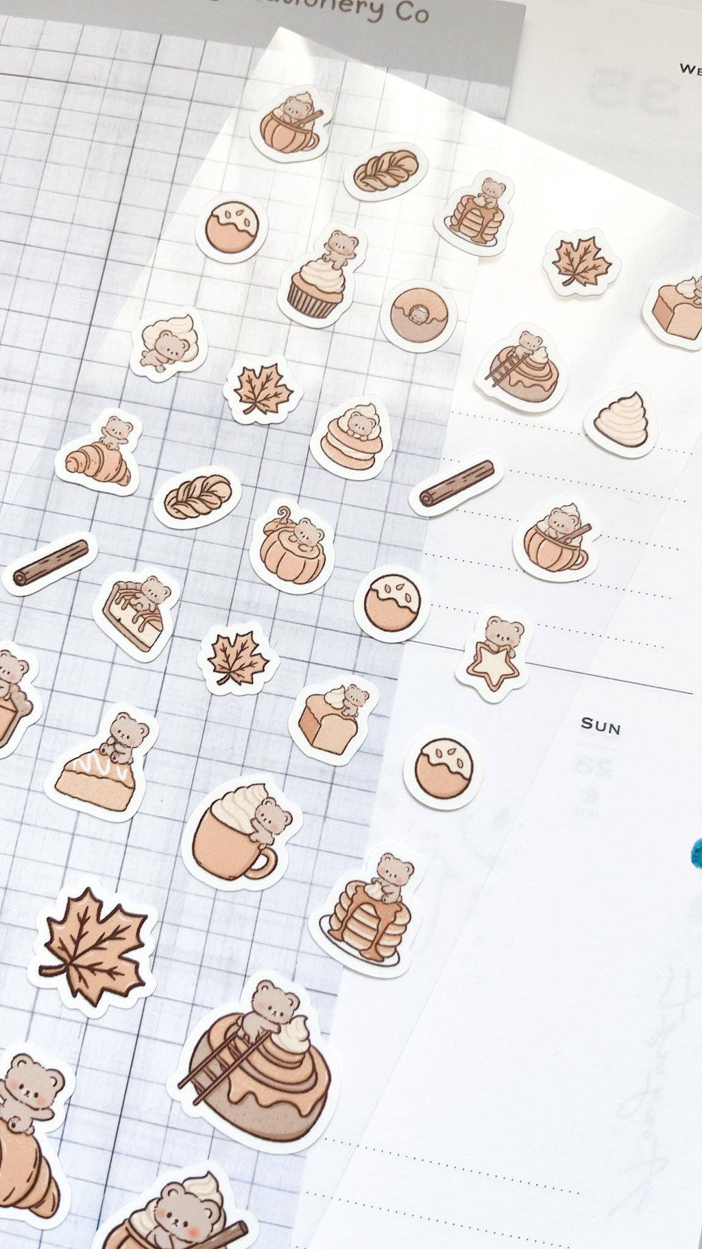 Pumpkin Spice Kuma Sticker Sheet | Kuboandlucy