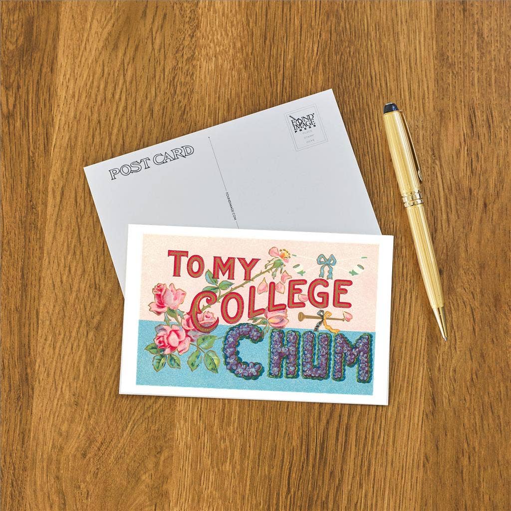 To My College Chum Postcard