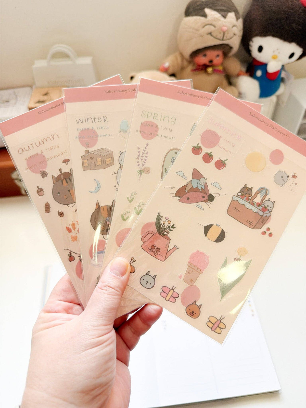 Four Seasons Sticker Sheet | Kuboandlucy x Dana Ate Oatmeal
