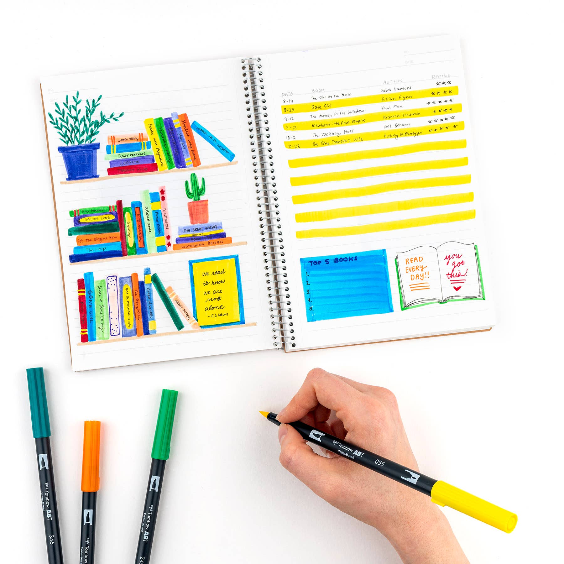 TombowDual Brush Pen Art Markers: Primary - 10-Pack