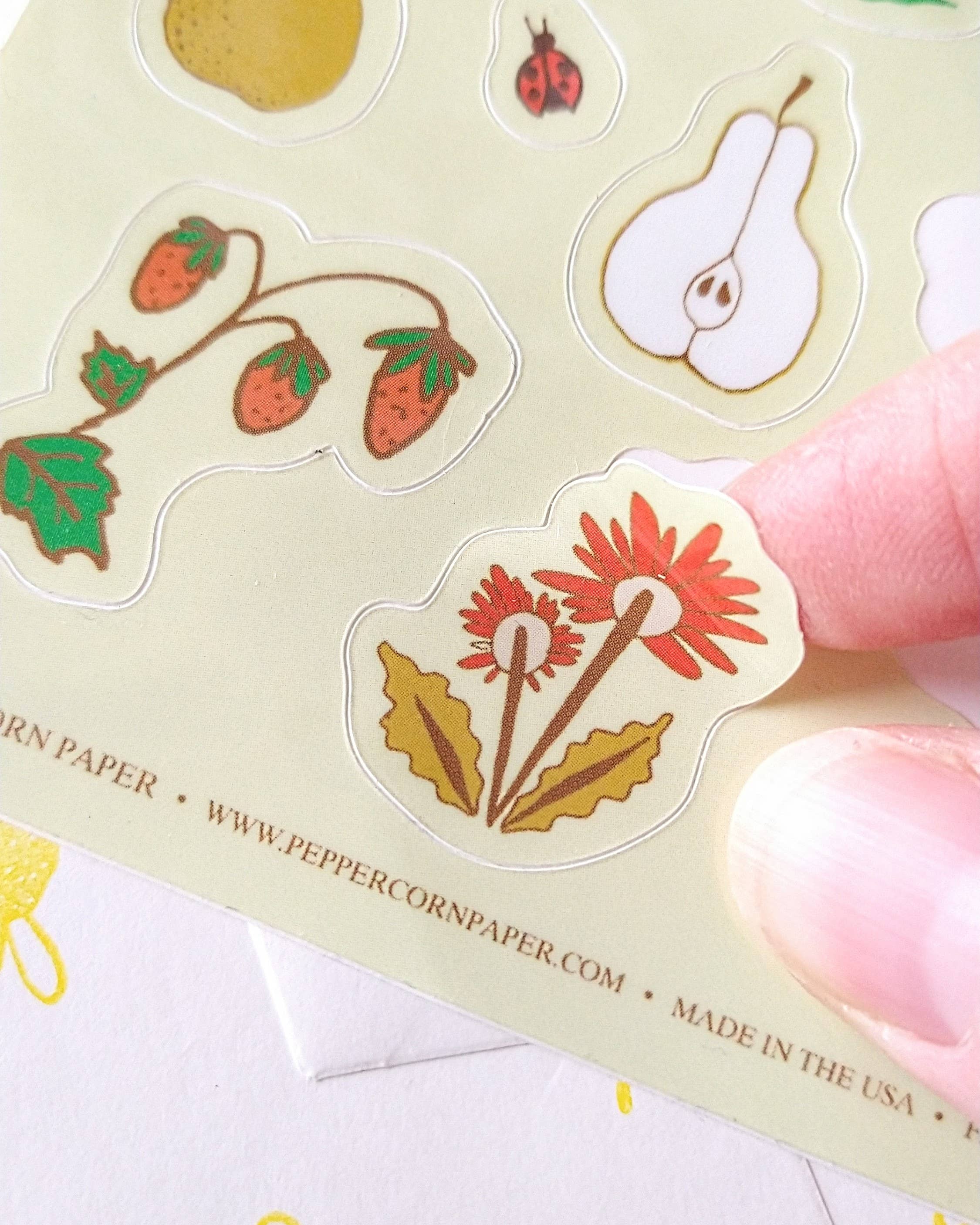 Fruits & Flowers Sticker Sheet