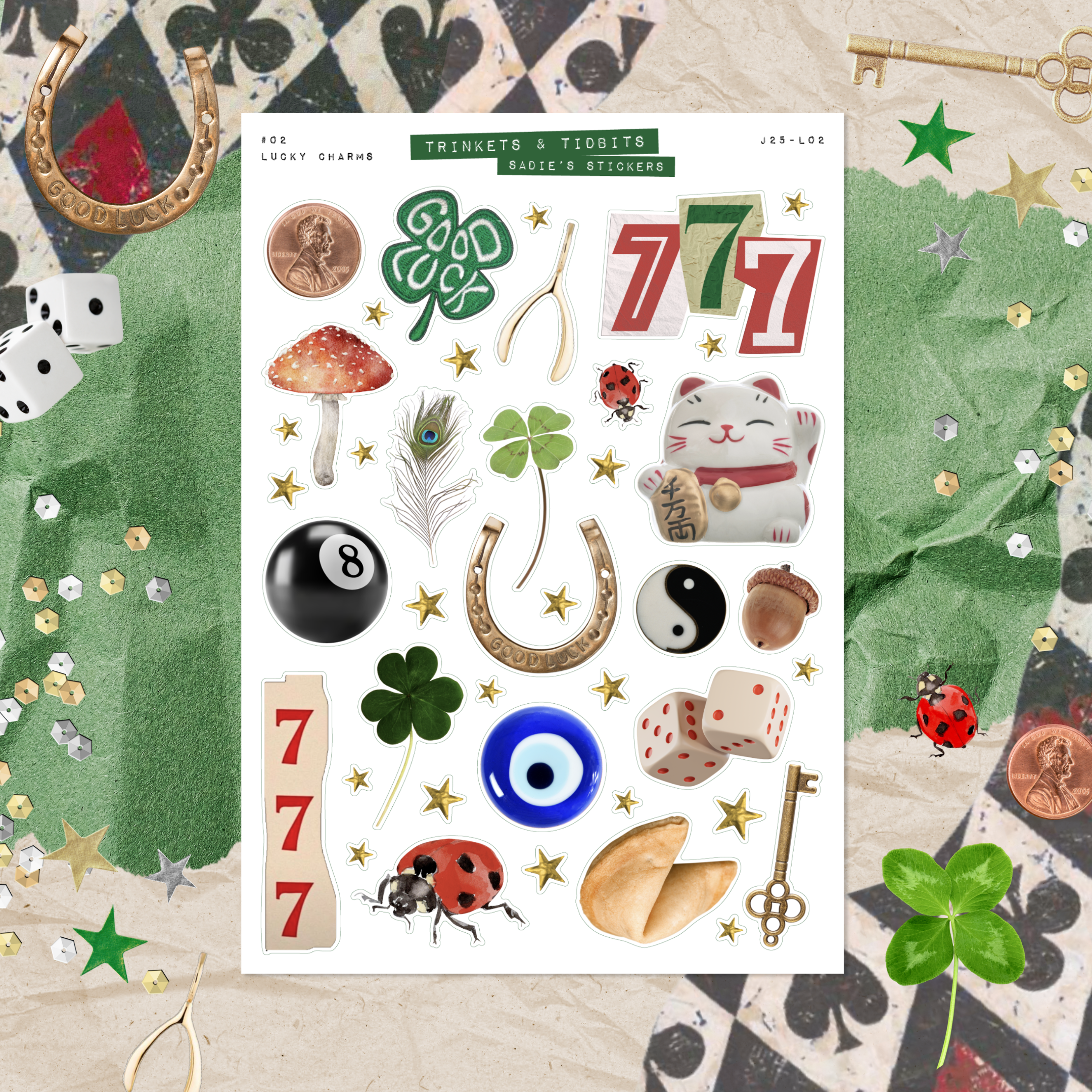 Lucky Charms • Trinkets & Tidbits Deco Sticker Sheet