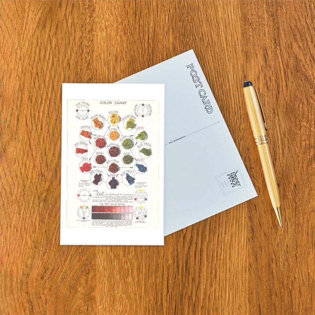Color Chart Postcard