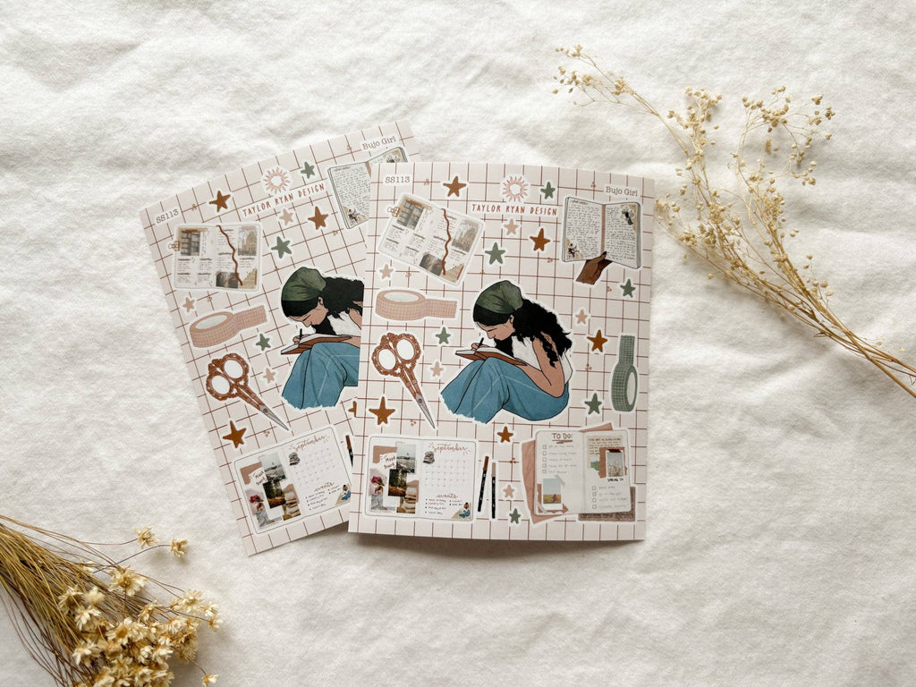 Bujo Girl Sticker Sheet | Taylor Ryan Designs