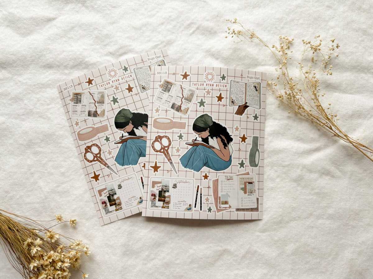 Bujo Girl Sticker Sheet | Taylor Ryan Designs