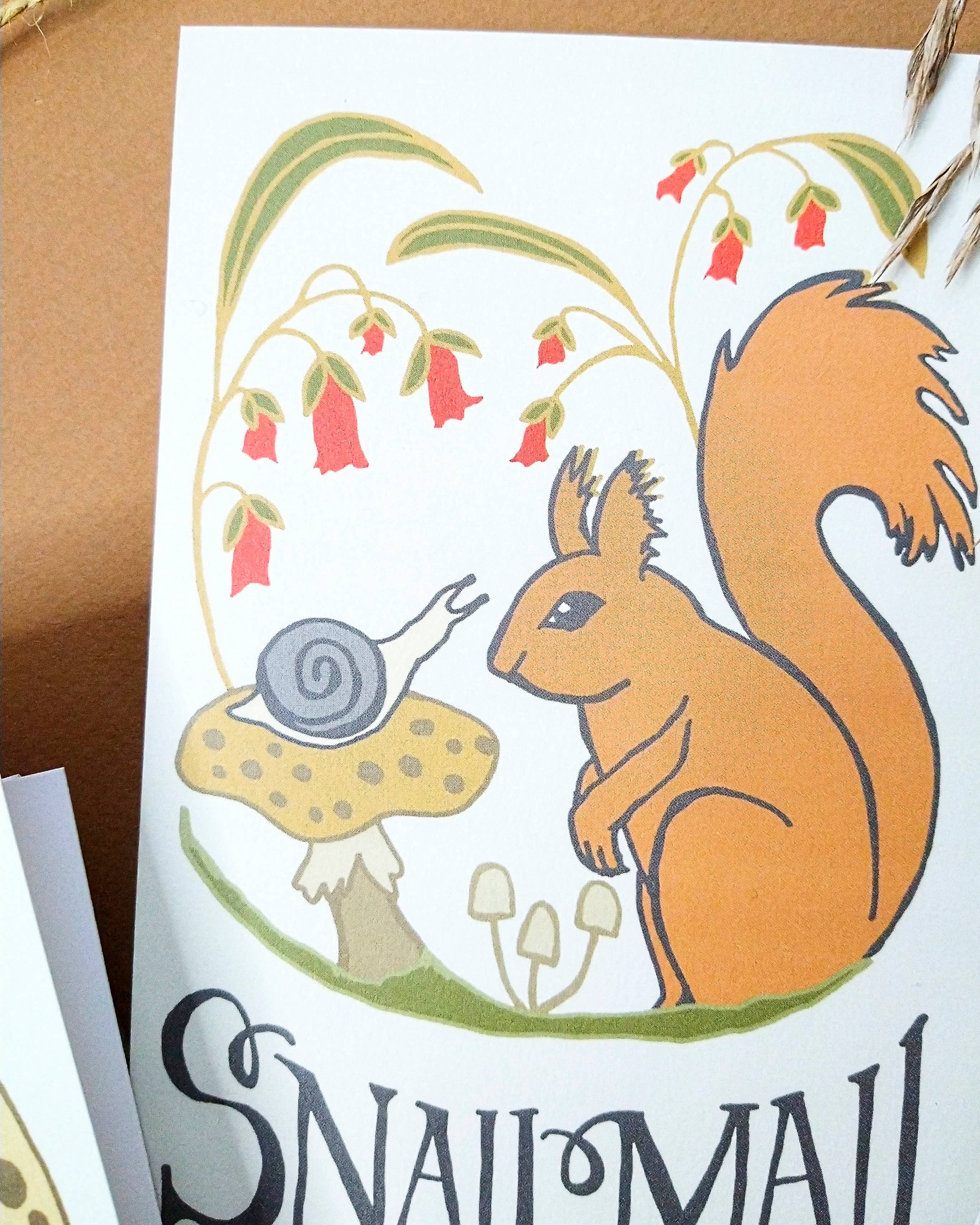 Snail Mail Forest Animal Postcard