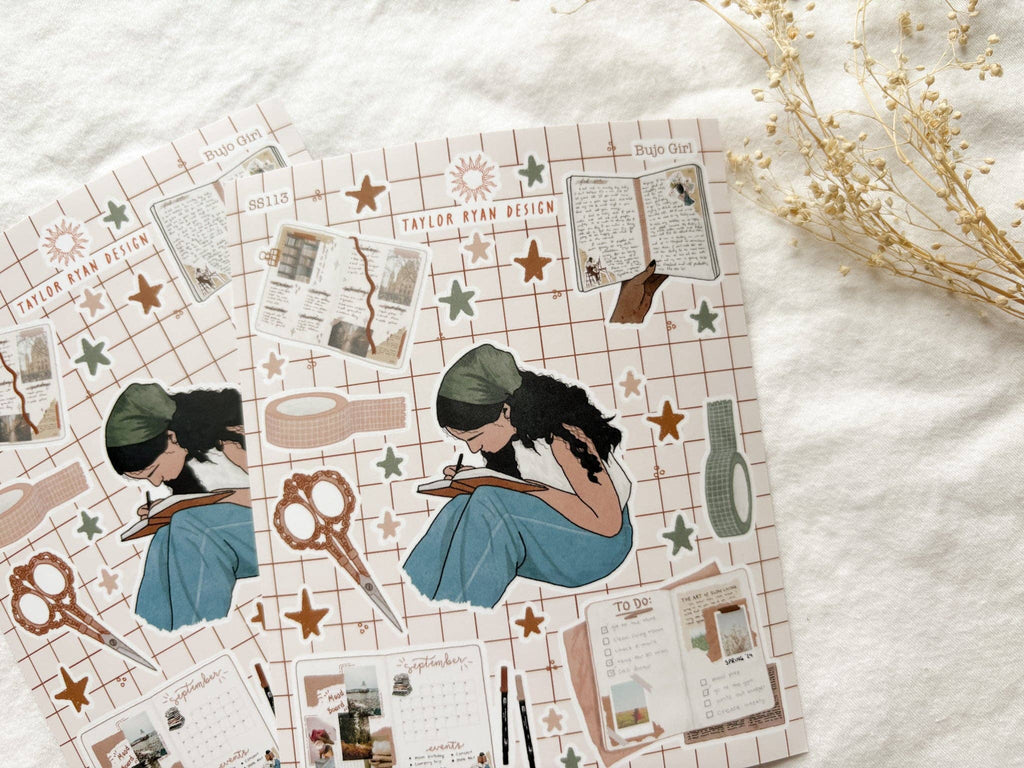 Bujo Girl Sticker Sheet | Taylor Ryan Designs