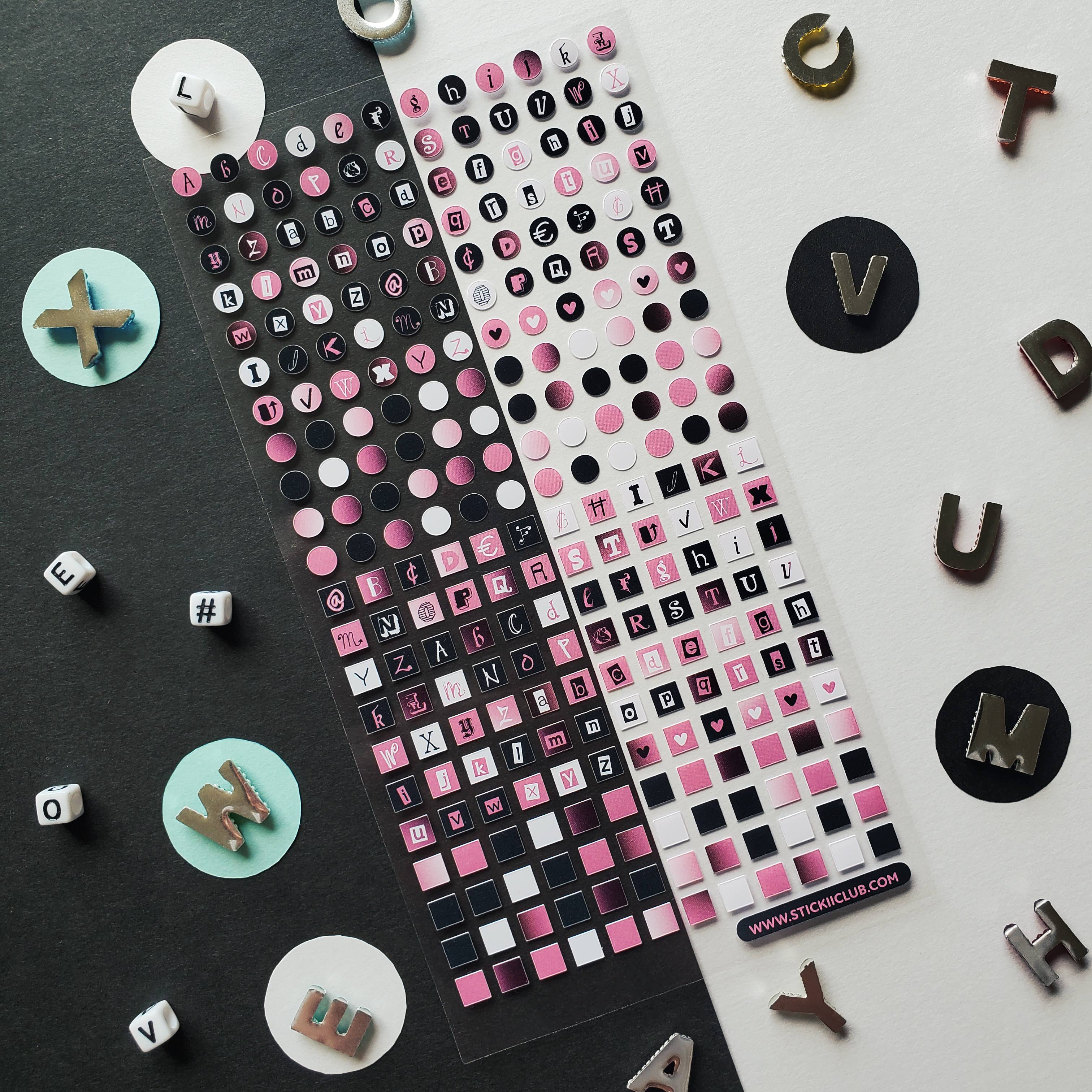 Pastel Punk Alphabet Sticker Sheet