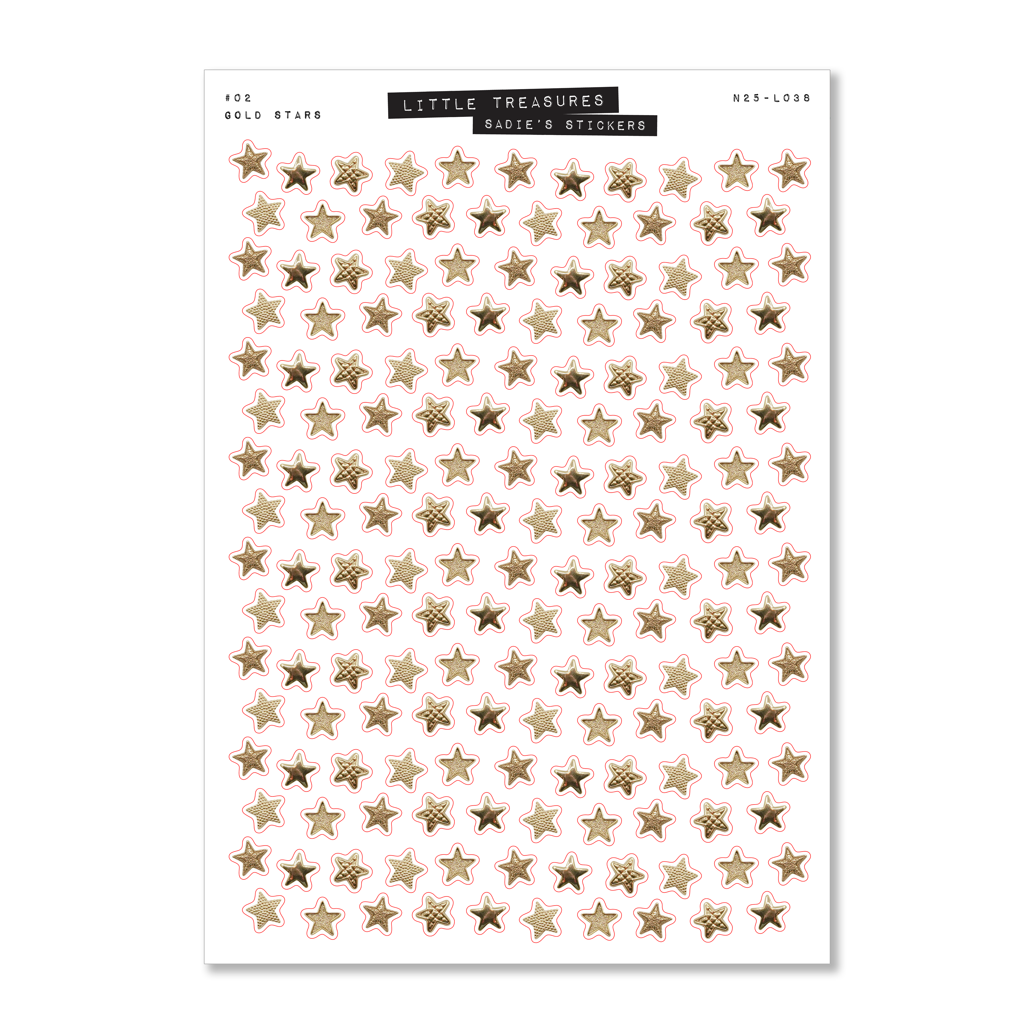 Gold Stars • Little Treasures Sticker Sheet