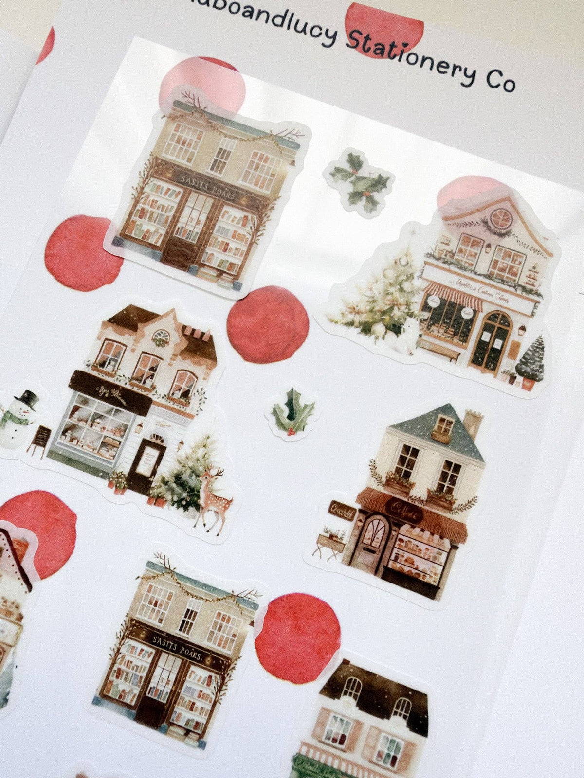 Christmas Village Sticker Sheet | Kuboandlucy