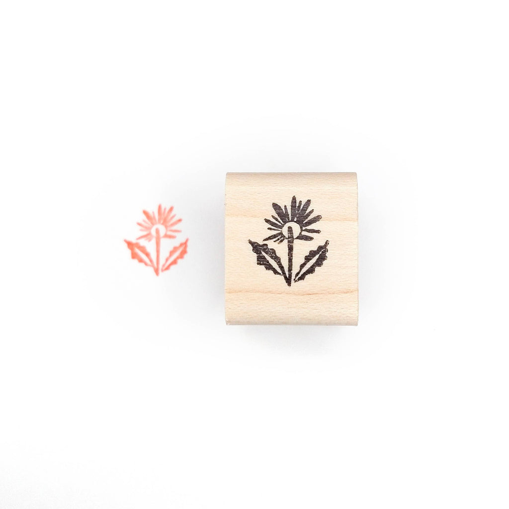 Abstract Flower Mini Rubber Stamp