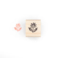 Abstract Flower Mini Rubber Stamp