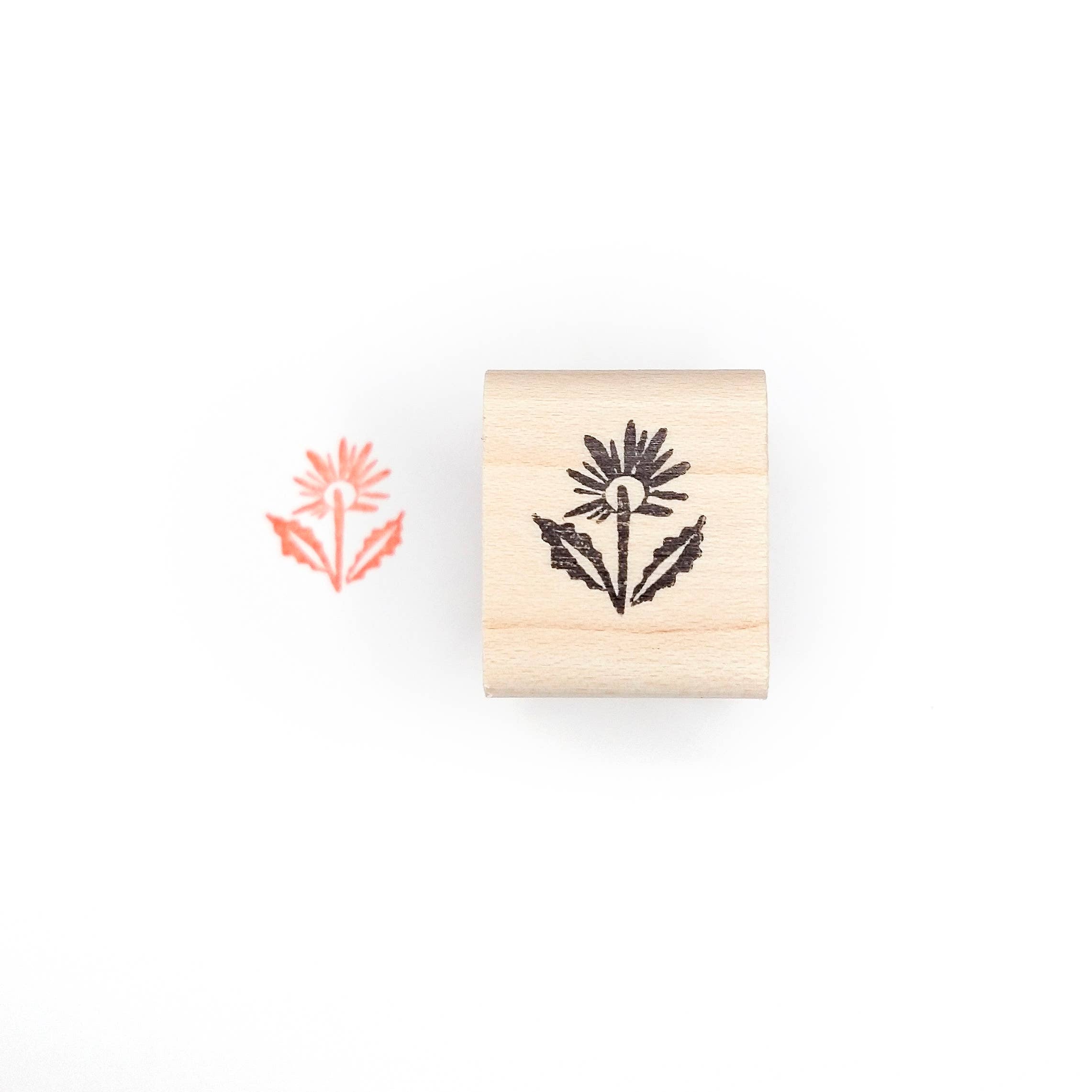 Abstract Flower Mini Rubber Stamp