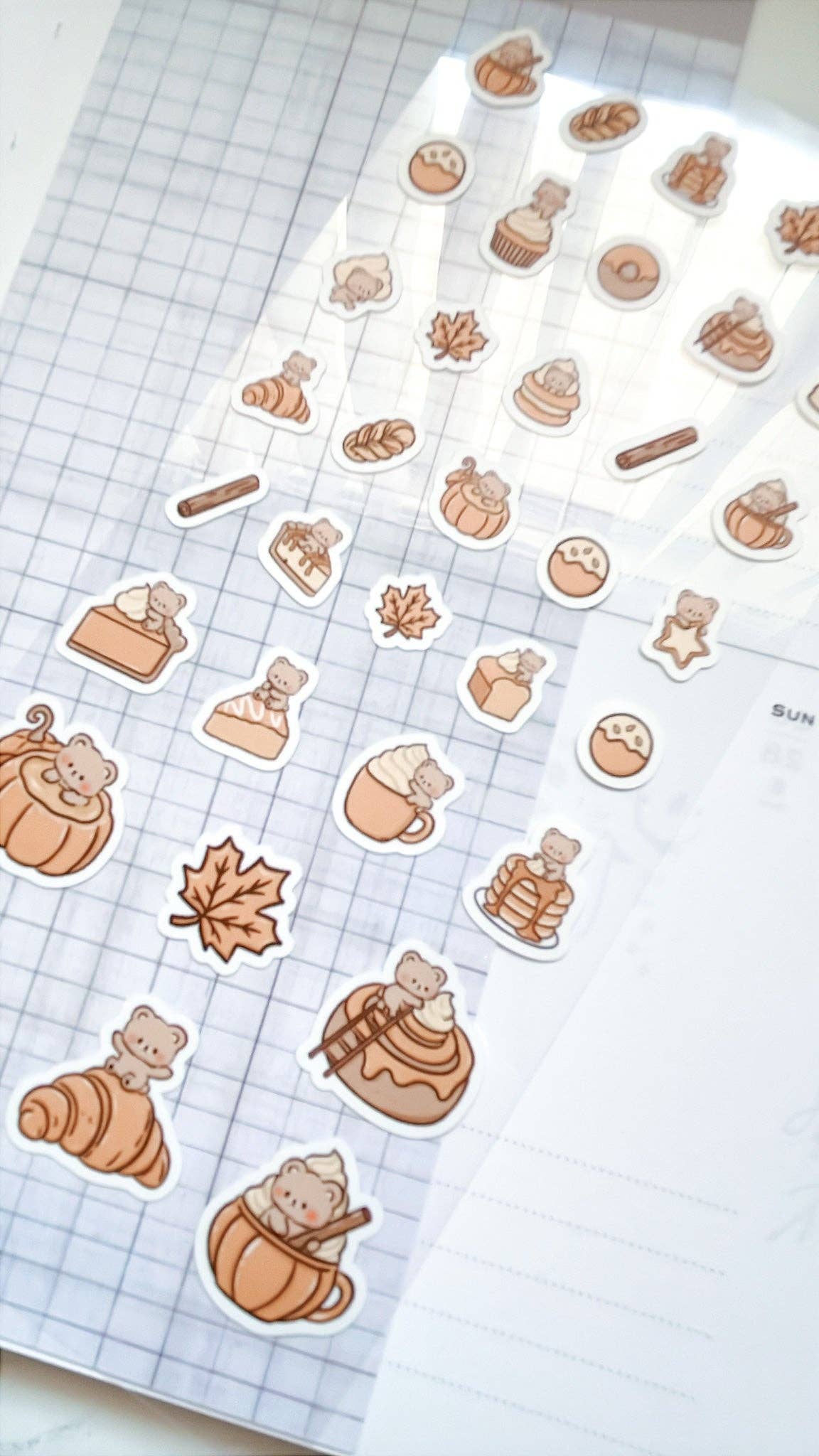 Pumpkin Spice Kuma Sticker Sheet | Kuboandlucy