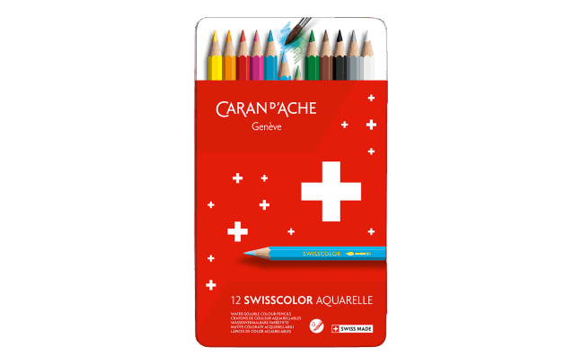 Caran d'Ache Set of 12 Water-soluble Pencils SWISSCOLOR