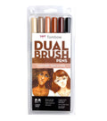 Tombow Dual Brush Pen Art Markers, Portrait, 6-Pack
