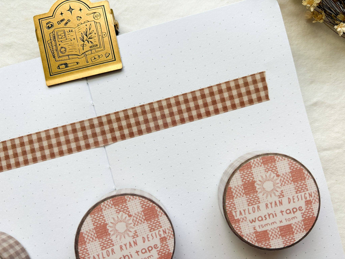 Autumn Gingham Washi Tape | Taylor Ryan Designs