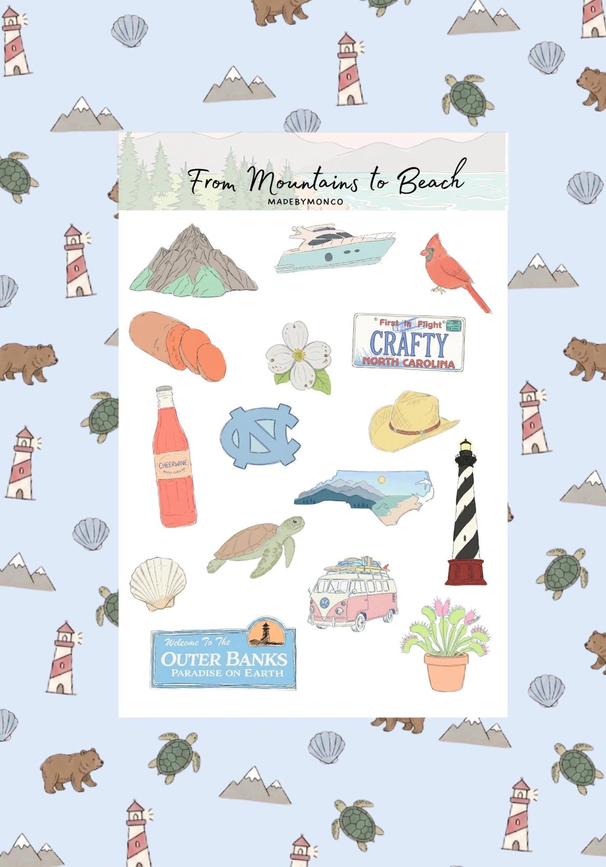 North Carolina Sticker Sheet by madebymonco