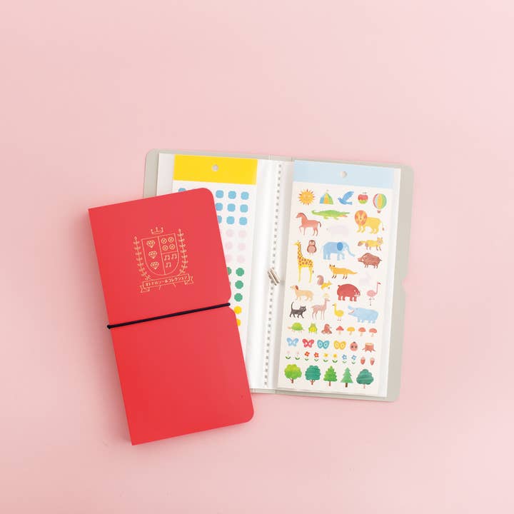 King Jim OTONA Sticker Collection File - Red