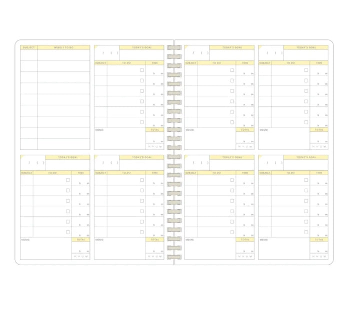 Kokuyo Campus Soft Ring Study Planner - A5 Gray