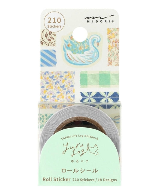 Midori Yuru Log Sticker Roll