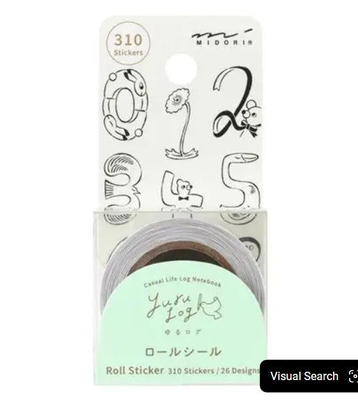 Midori Yuru Log Sticker Roll